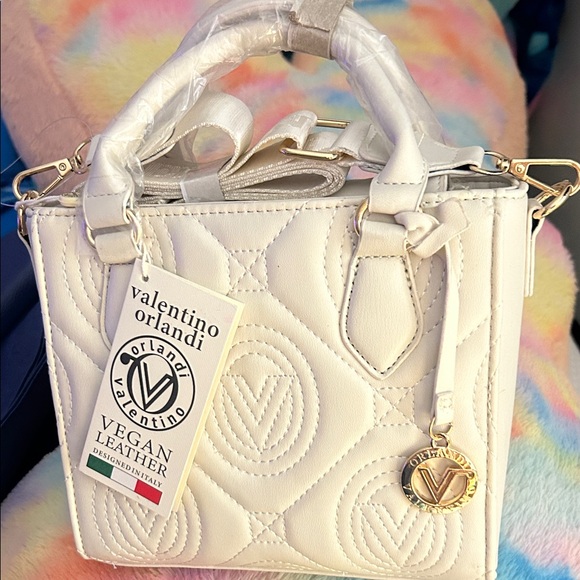 Valentino Orlandi Cream Vegan Leather Mini Bag - Picture 1 of 5